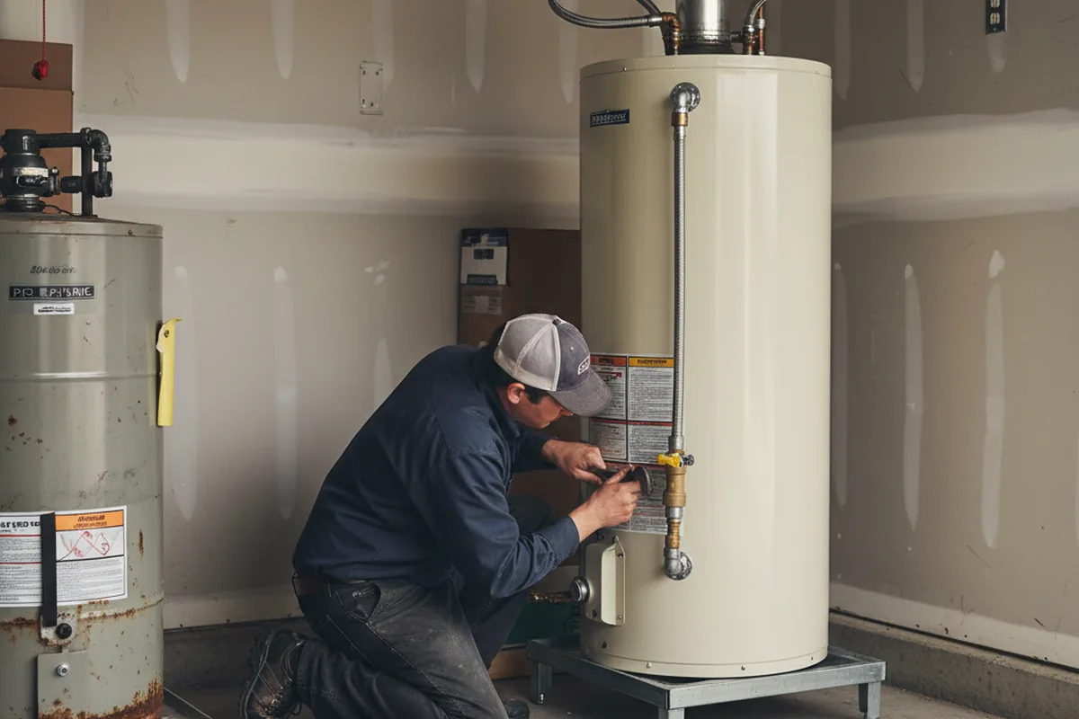 Water heater and shutoff valve replacement in Bringhurst