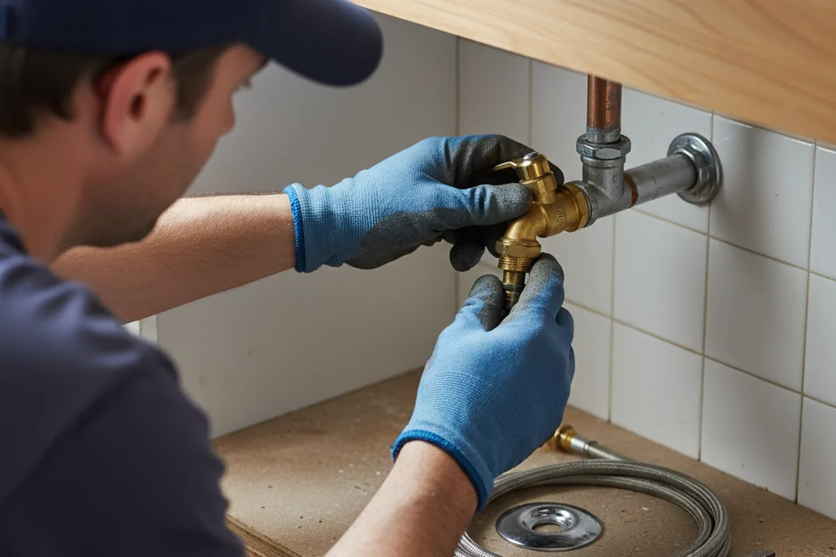 Shutoff valve and fitting work during Faucet and Fixture Repair in Bringhurst